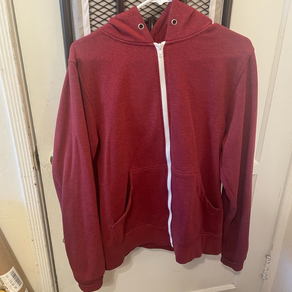 Red Zip up Hoodie